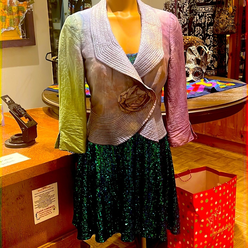 pure silk Giorgio Armani cropped blazer jacket